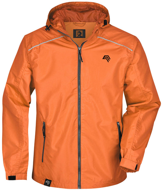 JAN 1118 ― Windbreaker Rain Jacket - Orange / Carbon Grau