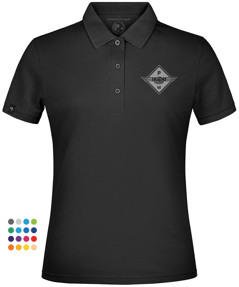 Hands PW ― Ladies Polo Shirt - Schwarz