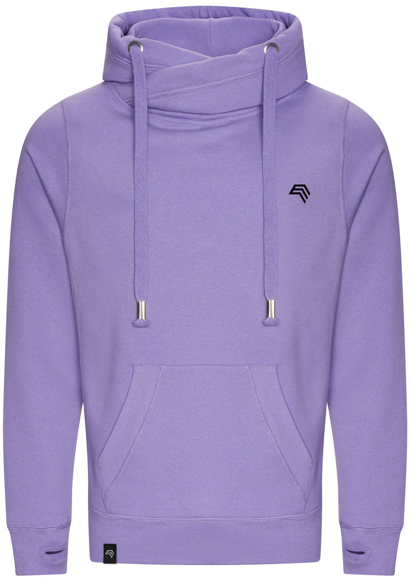 JDS 0021 ― Cross Neck Überkreuz Hoodie - Violett Lavender Lila