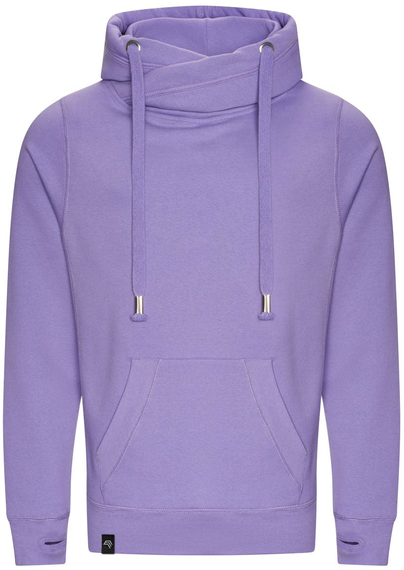 JDS 0021 ― Cross Neck Überkreuz Hoodie - Violett Lavender Lila
