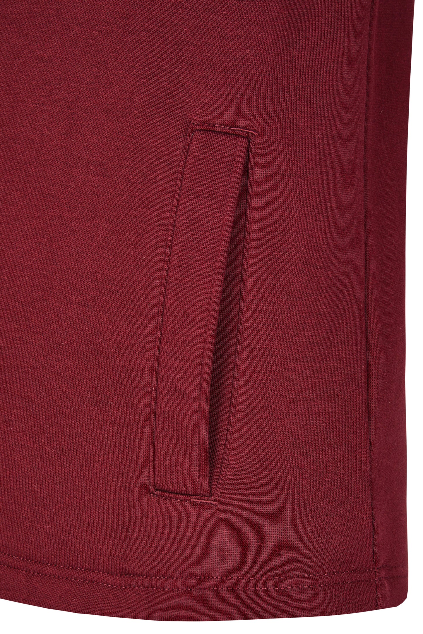 MMT 0910 ― Material-Mix Sweat Jacket - Burgundy Rot
