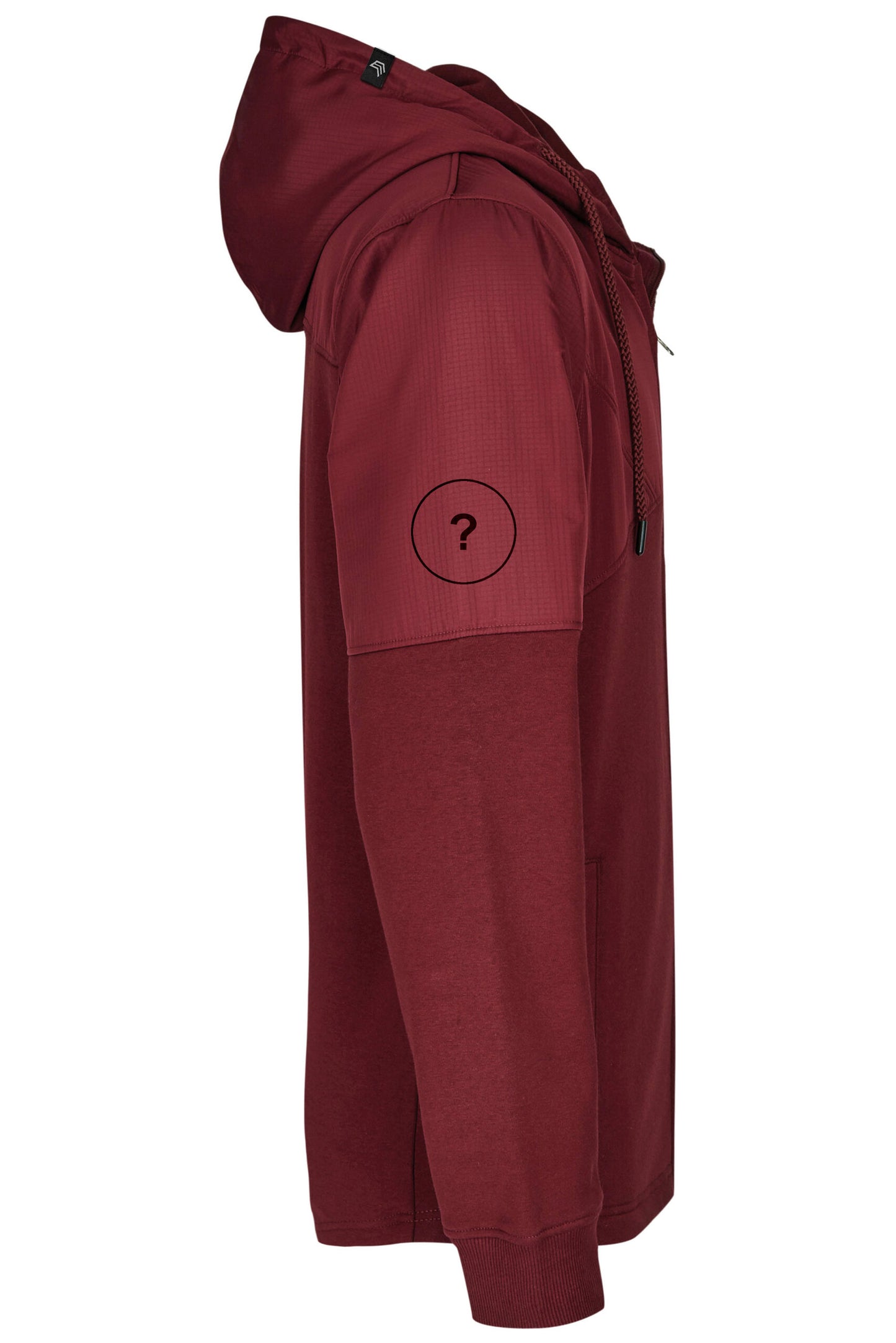 MMT 0910 ― Material-Mix Sweat Jacket - Burgundy Rot