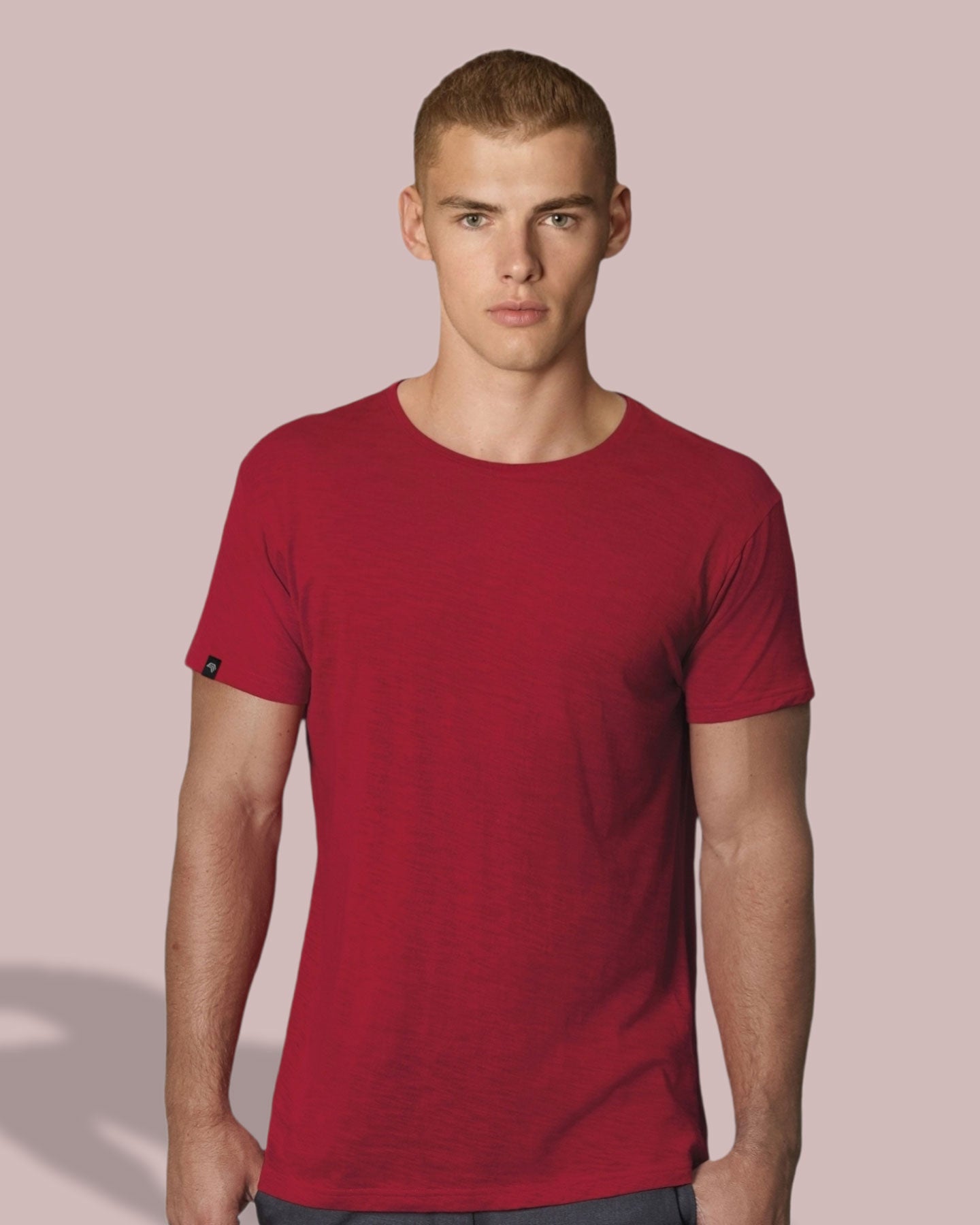 ― % ― Auslaufartikel ― BAC TM046/ ― Unisex Bio-Baumwolle Flammgarn T-Shirt - Schwarz Grau (S)