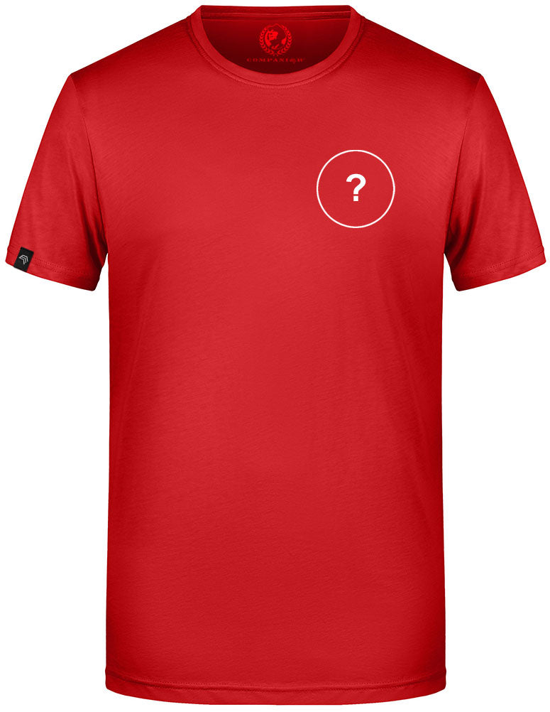 Unisex Mens Basic T-Shirt - Rot - incl. Print
