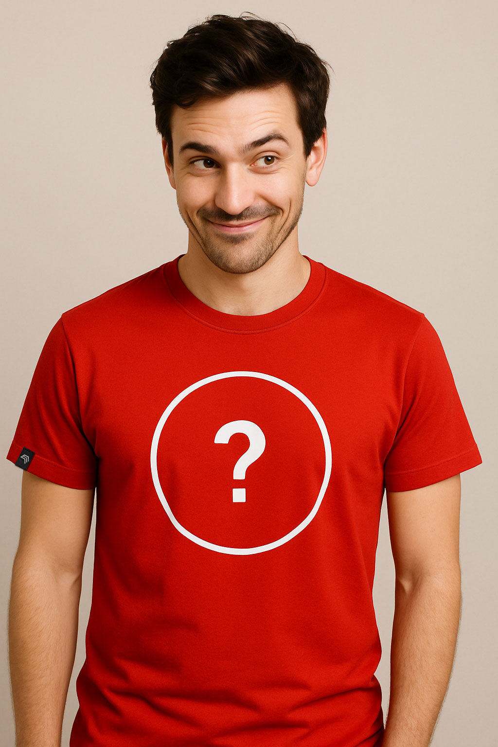 Unisex Mens Basic T-Shirt - Rot - incl. Print