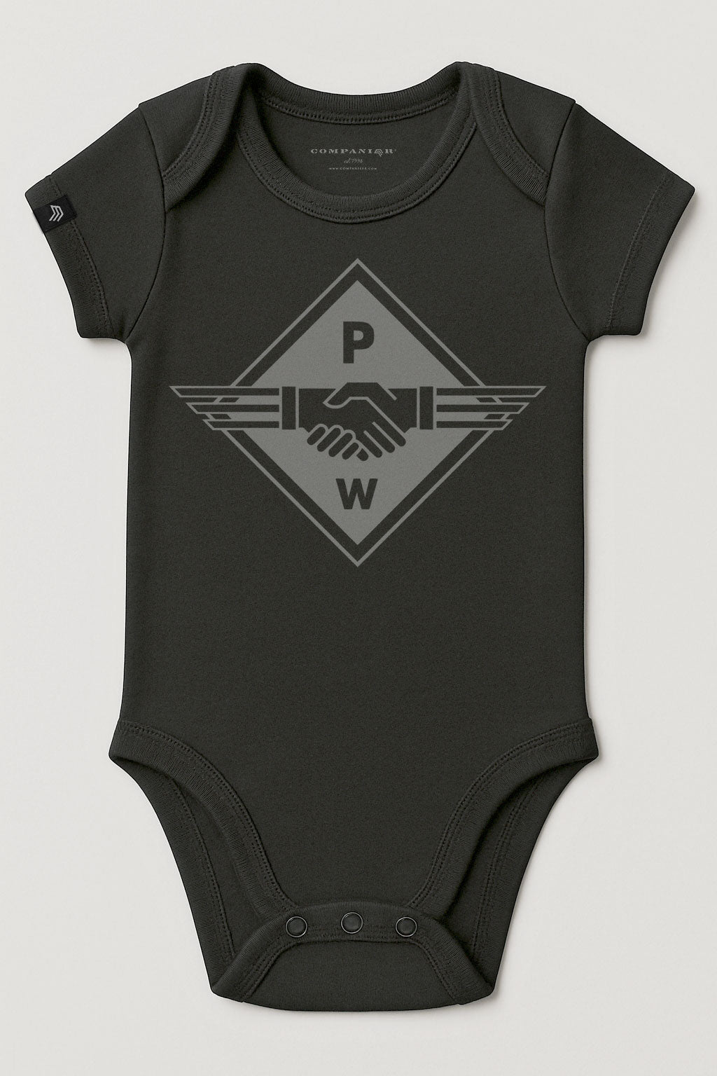 Hands PW ― Baby Body Organic T-Shirt - Schwarz