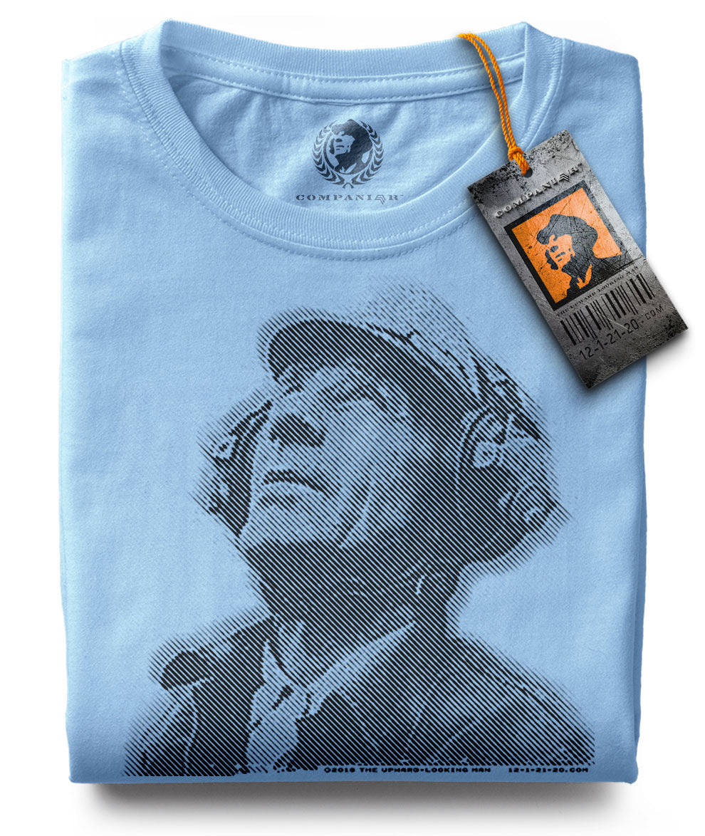 The upward-looking Man ― T-Shirt - Blau Light