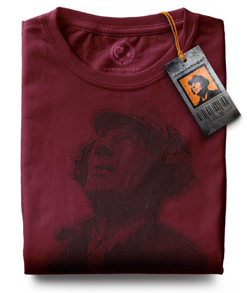 The upward-looking Man ― T-Shirt - Bordeaux Rot