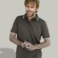 ― % ― TJS 1407 ― Luxury Stripe Stretch Bio-Baumwolle Polo Shirt - Schwarz / Weiß [S]