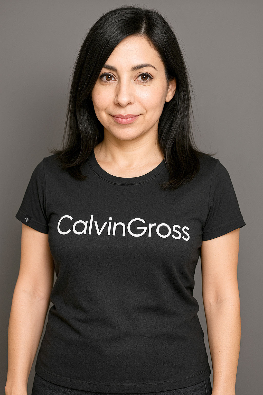 Calvin Gross ― Ladies Girlie T-Shirt - Schwarz