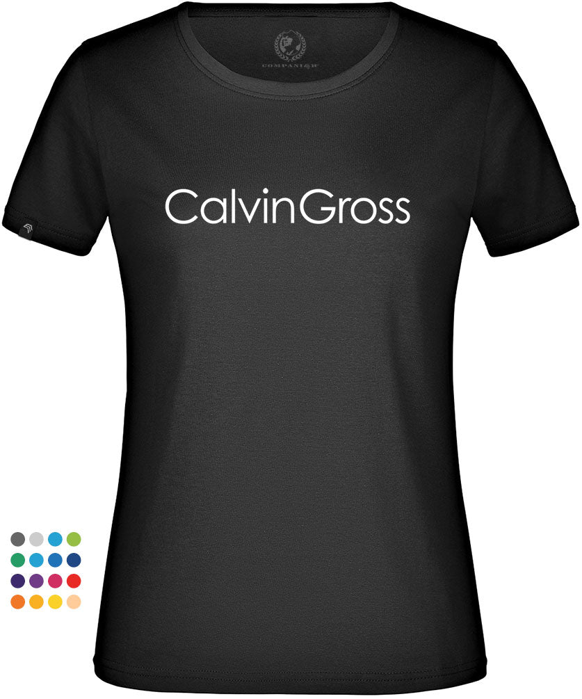 Calvin Gross ― Ladies Girlie T-Shirt - Schwarz