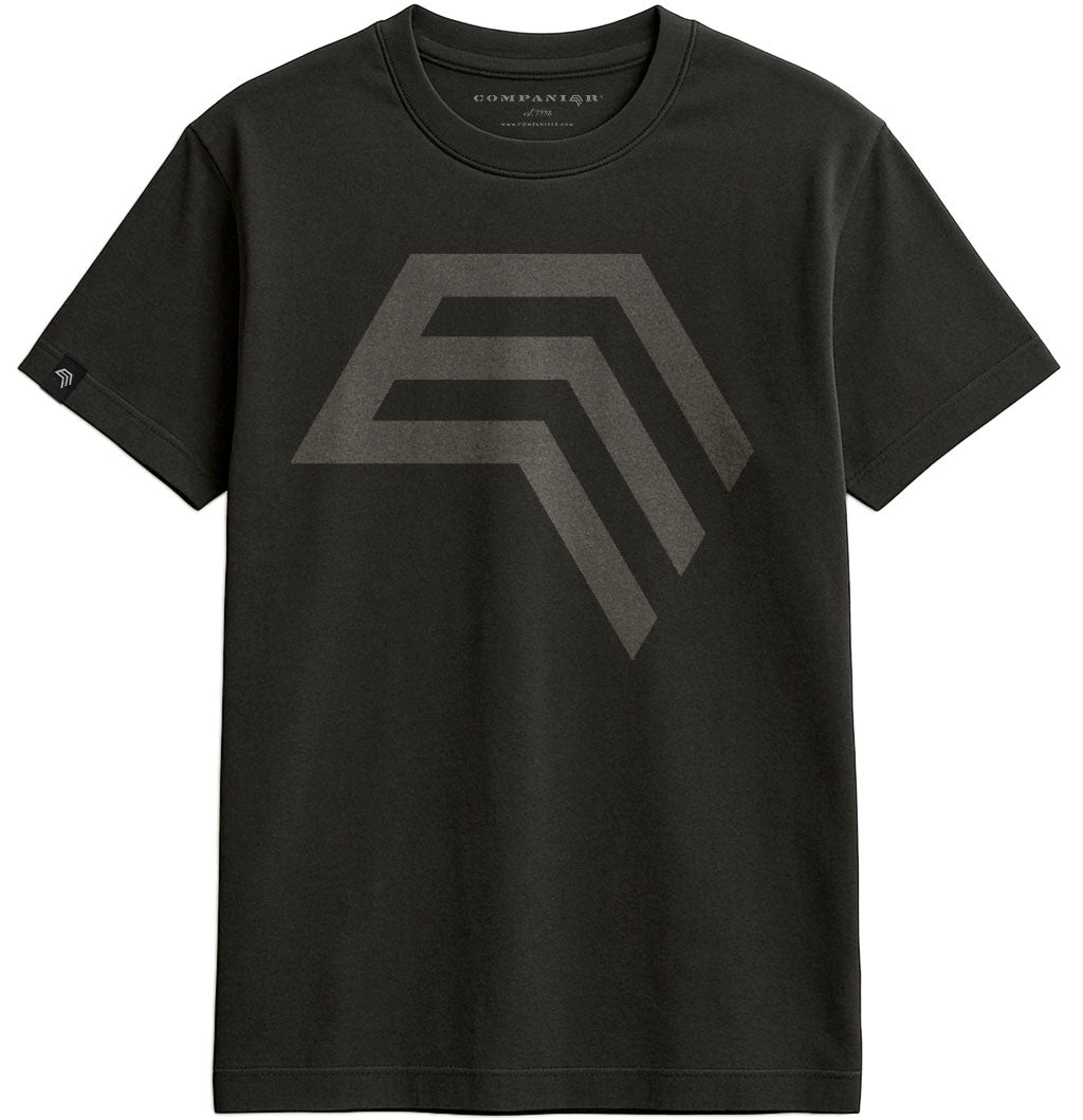 Essential Shirt ― Herren Unisex COMPANIEER Logo T-Shirt – Schwarz