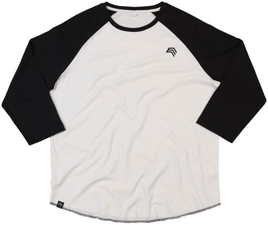MTS M088 ― Bi-Color Baseball Peach-finish Longsleeve T-Shirt - Weiß / Schwarz