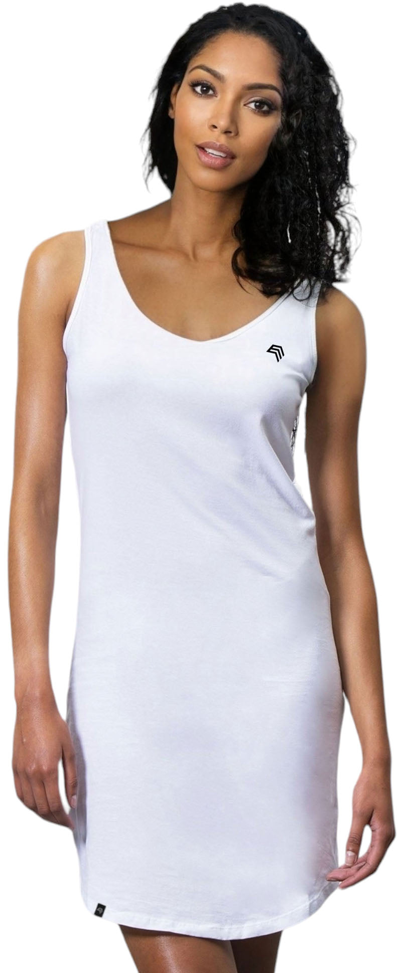 MTS M116 ― Women's Bio-Baumwolle Curved Dress Tank Top - Weiß