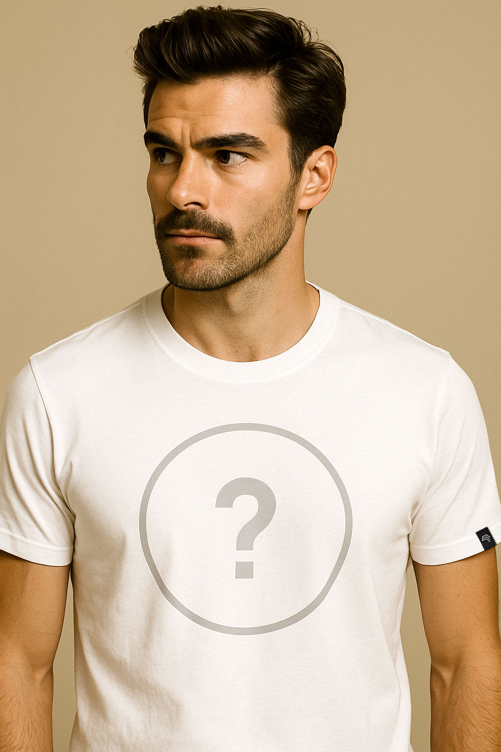 Unisex Mens Basic T-Shirt - Weiß - incl. Print