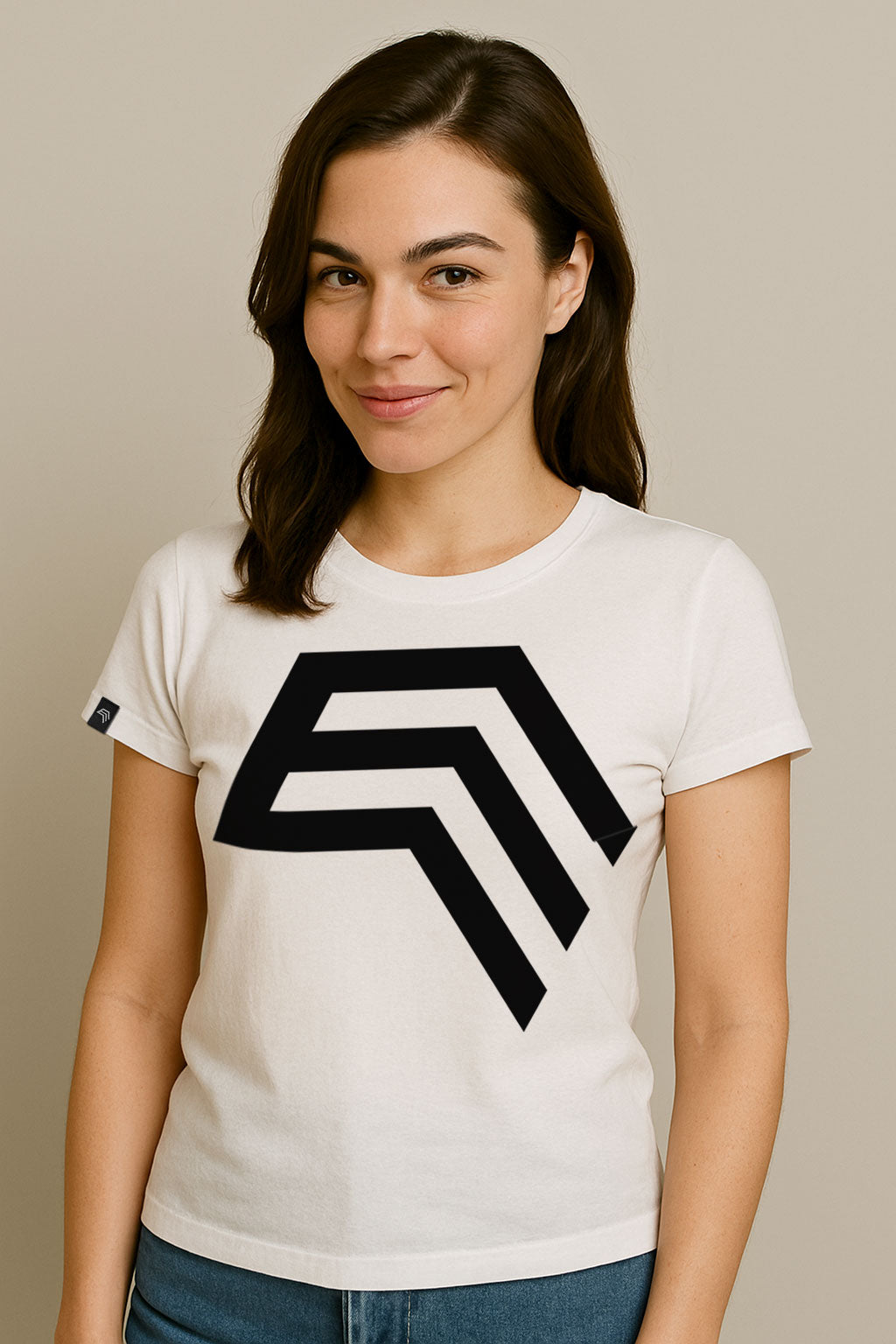 Companieer Symbol ― Ladies Girlie T-Shirt - Weiß