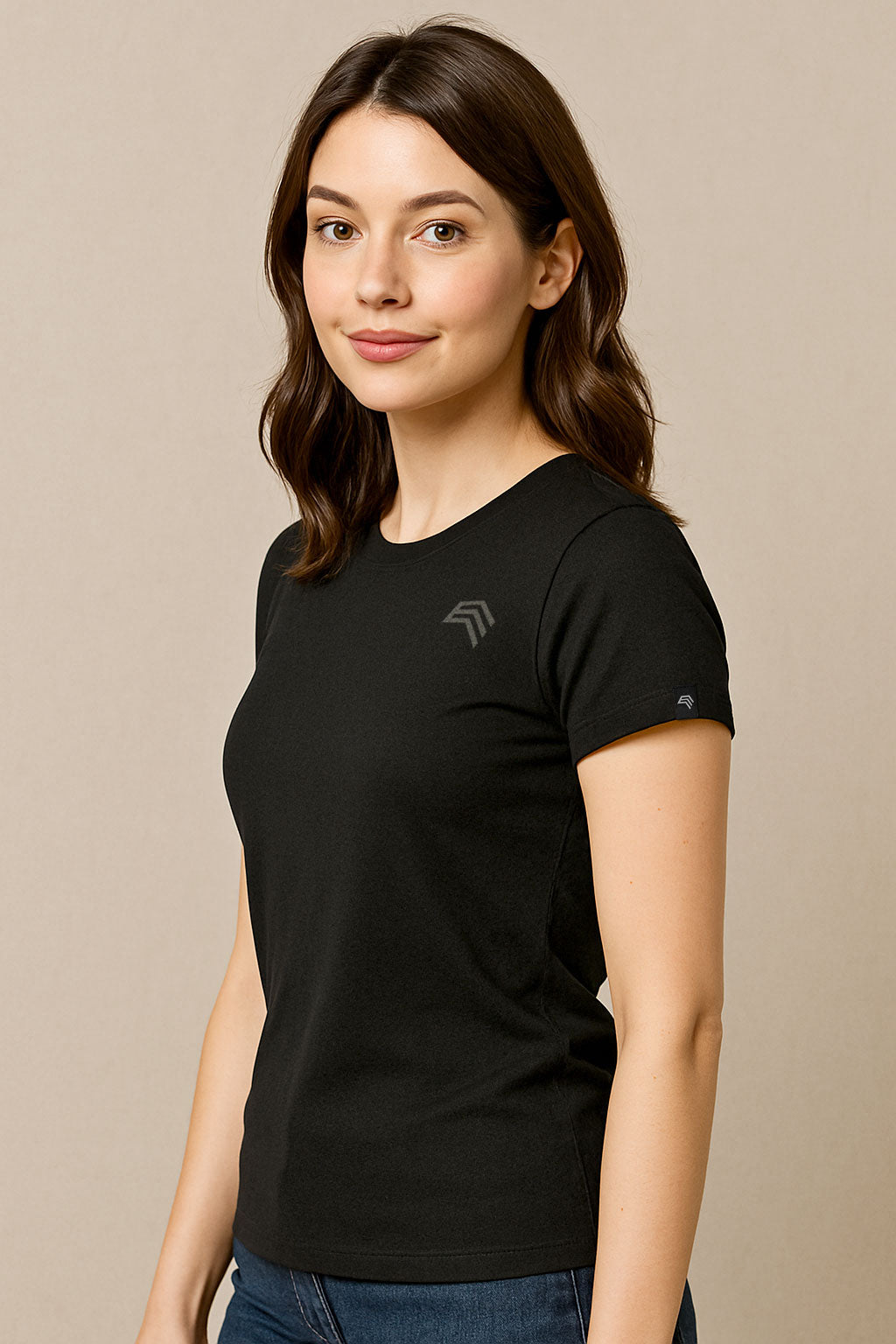 Companieer Symbol ― Ladies Girlie T-Shirt - Schwarz