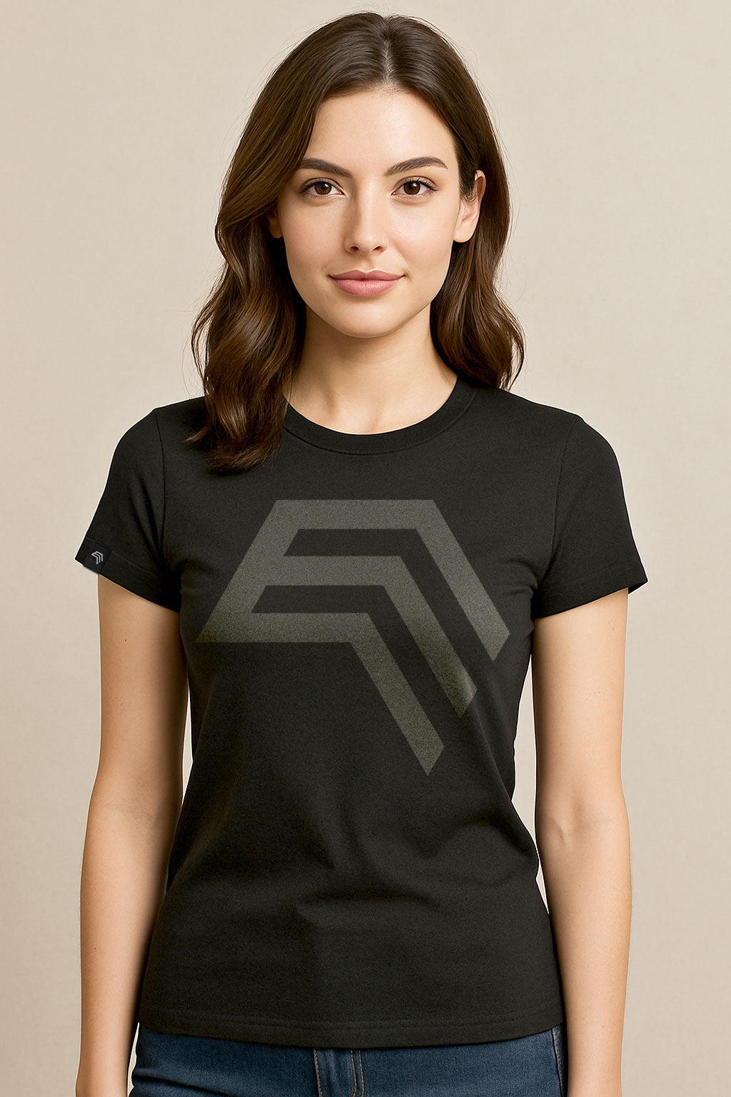 Companieer Symbol ― Ladies Girlie T-Shirt - Schwarz