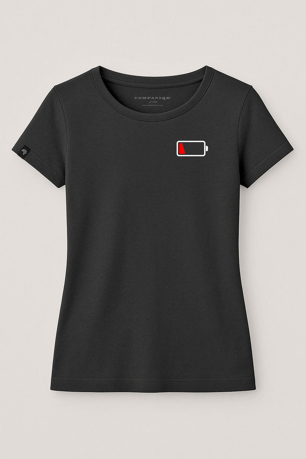 Battery empty ― Ladies Girlie T-Shirt - Schwarz