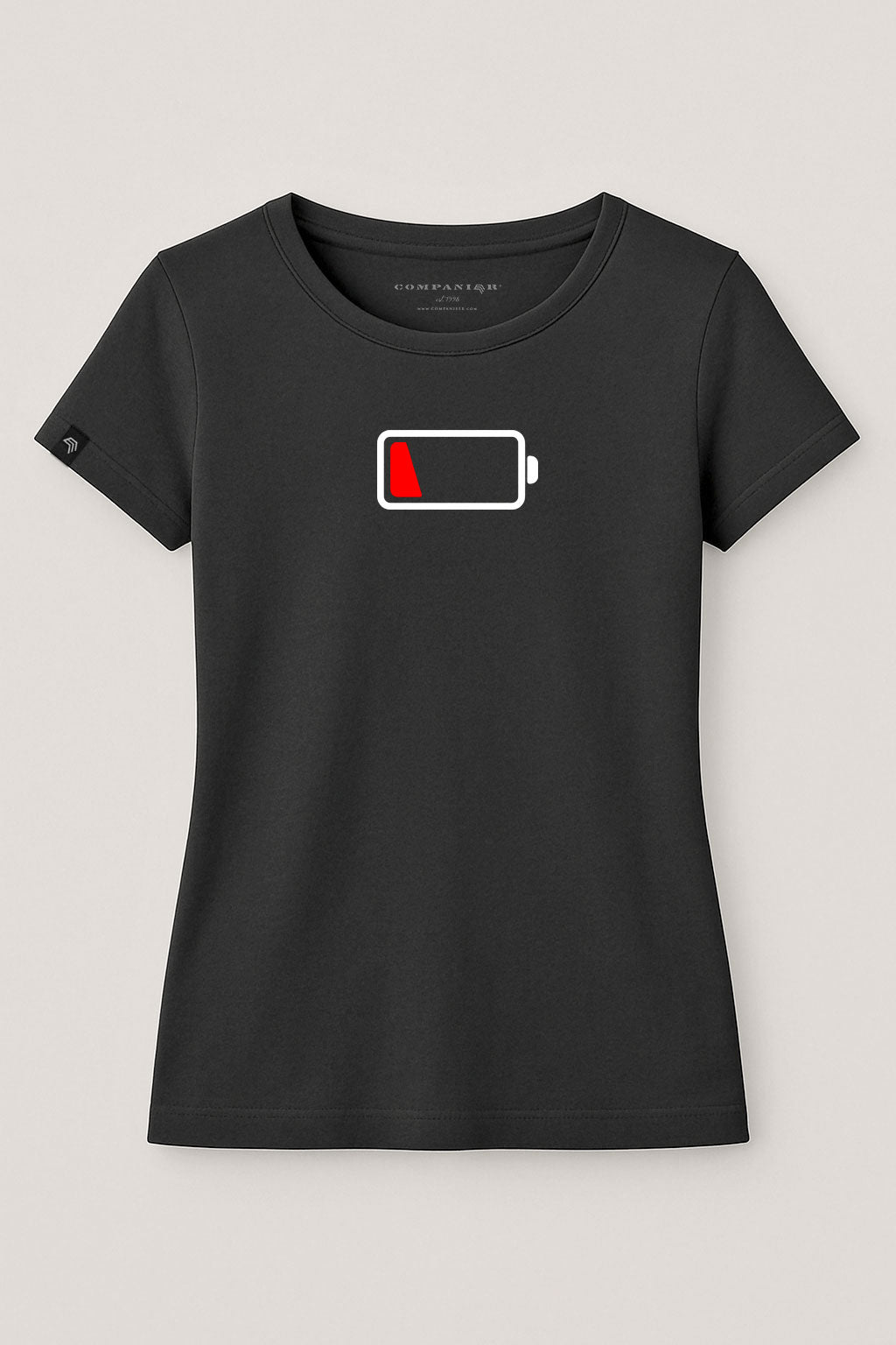 Battery empty ― Ladies Girlie T-Shirt - Schwarz