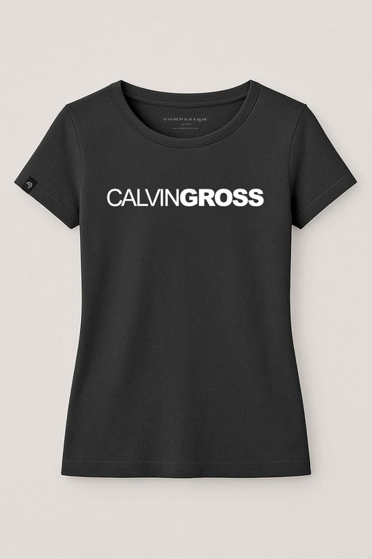 Calvin Gross ― Ladies Girlie T-Shirt - Schwarz