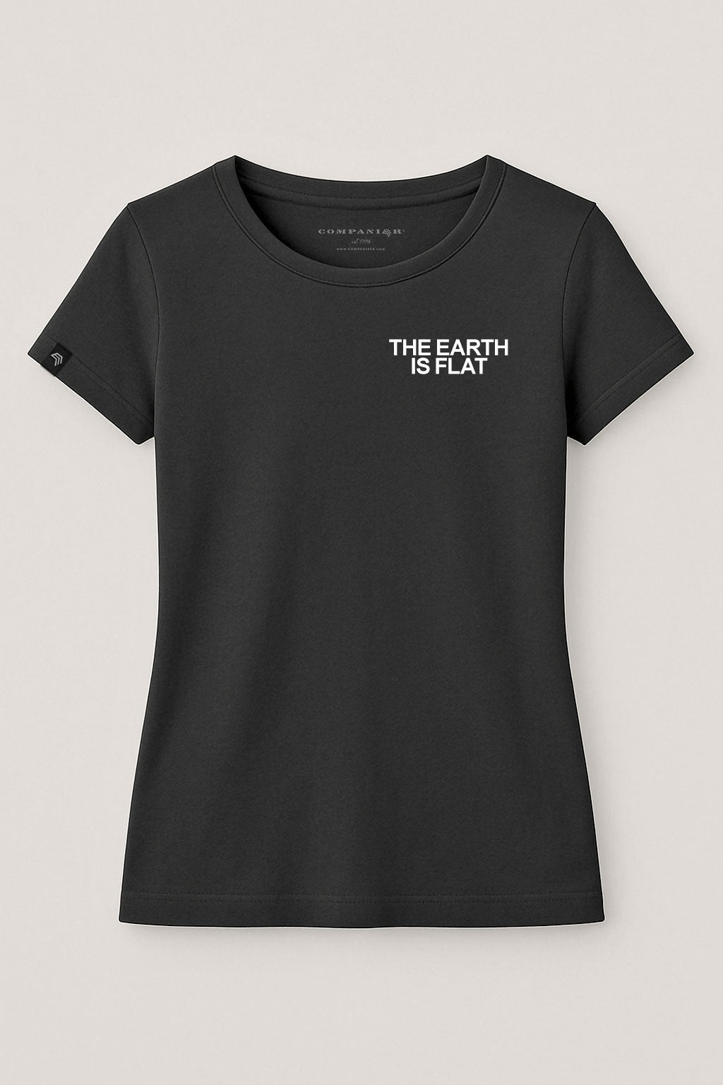 The Earth is flat ― Ladies Girlie T-Shirt - Schwarz