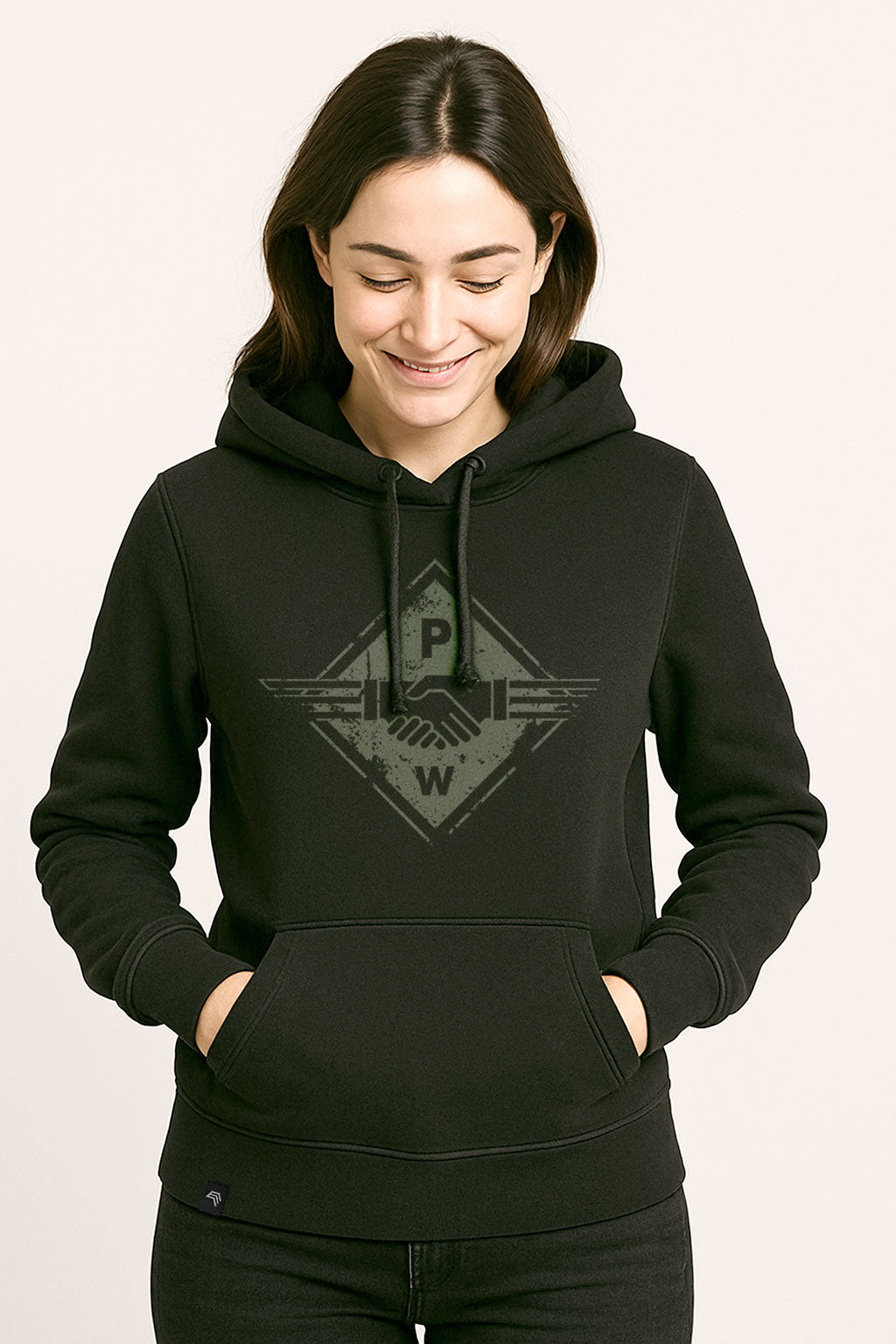 Hands PW ― Ladies Hoodie - Schwarz