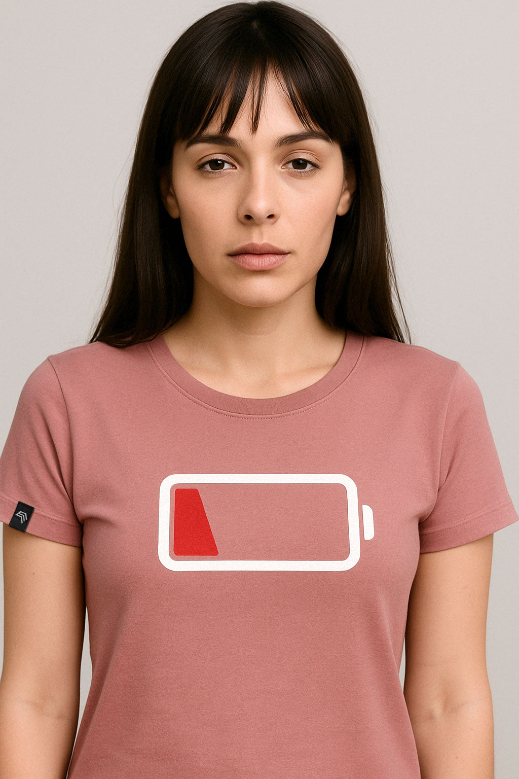 Battery empty ― Ladies Girlie T-Shirt - Schwarz
