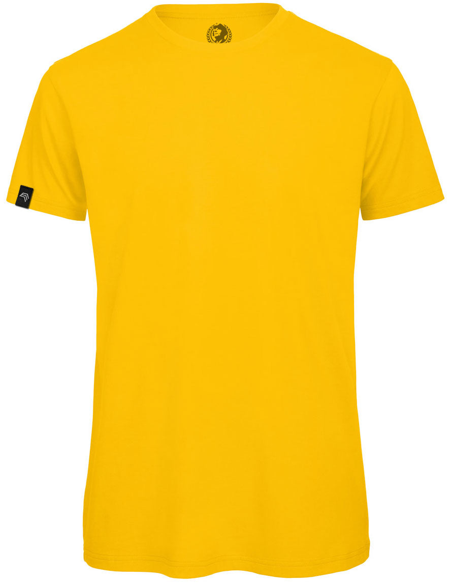 ― % ― BAC TM042/ ― Herren Bio-Baumwolle Medium-Fit T-Shirt - Gold Gelb [L]