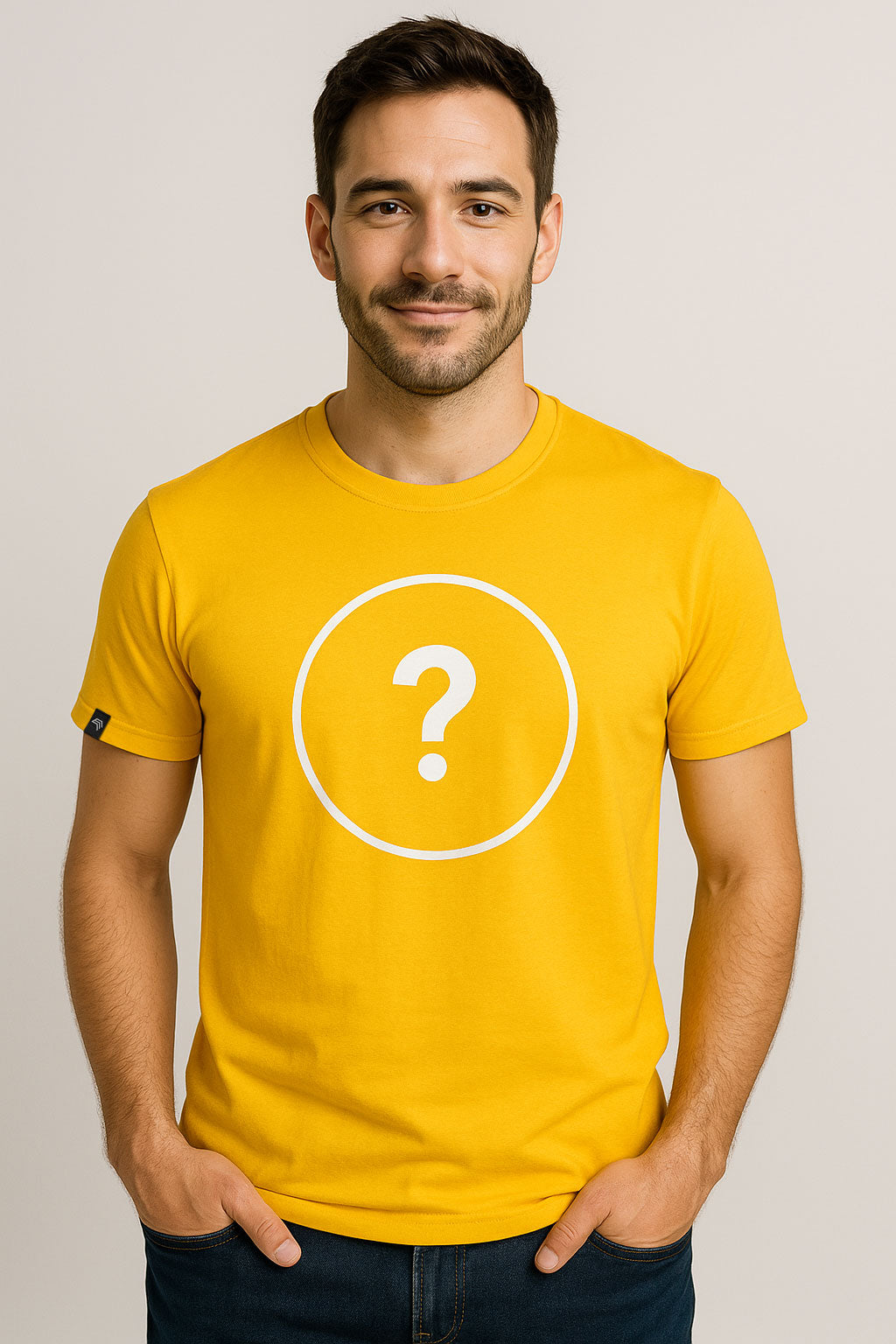 Unisex Mens Basic T-Shirt - Gold Gelb - incl. Print
