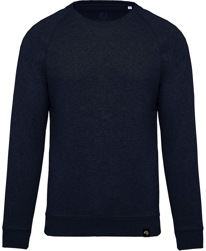 KRB K480 ― Unisex Raglan Sweatshirt mit Bio-Baumwolle - Heather Navy Blau Melange