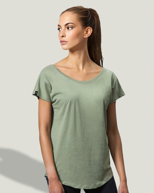 MTS M091 ― Damen Loose Fit T-Shirt Bio-Baumwolle - Soft Olive Grün