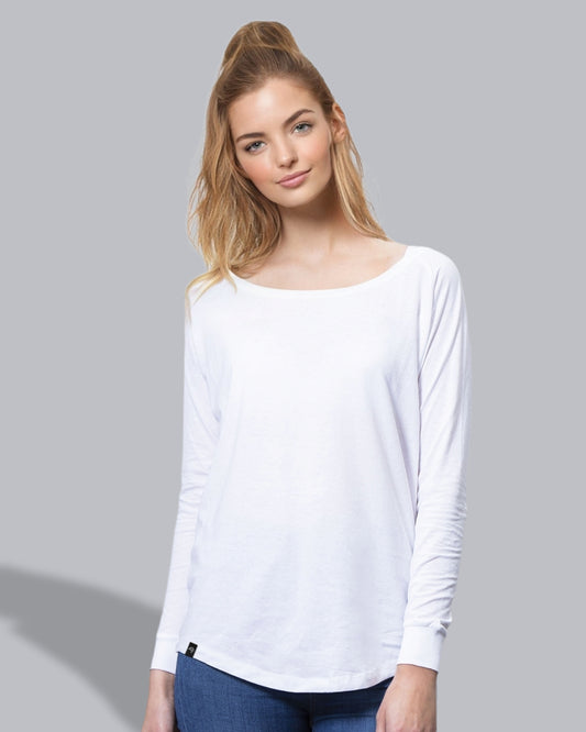 MTS M097 ― Damen Bio-Baumwolle Longsleeve T-Shirt - Weiß