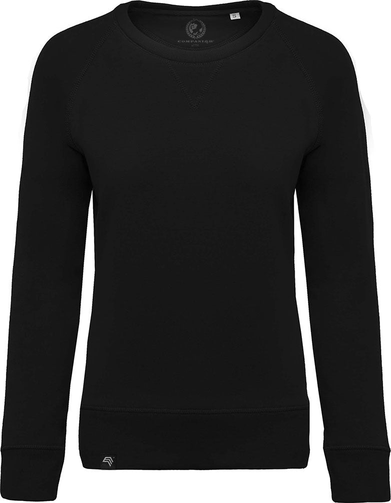 KRB K481 ― Damen Raglan Bio-Baumwolle Sweatshirt - Schwarz