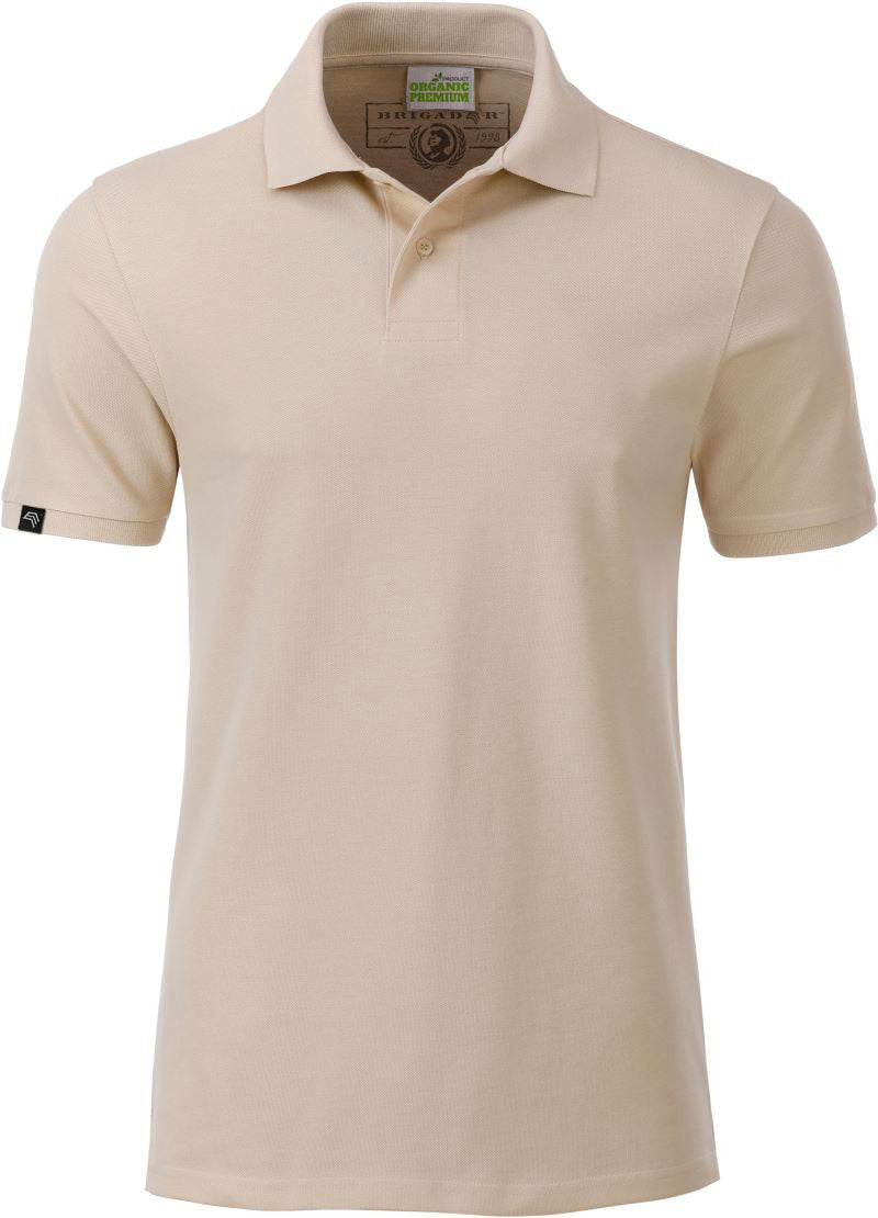 JAN 8010 ― Herren Bio-Baumwolle Polo Shirt - Stone Beige