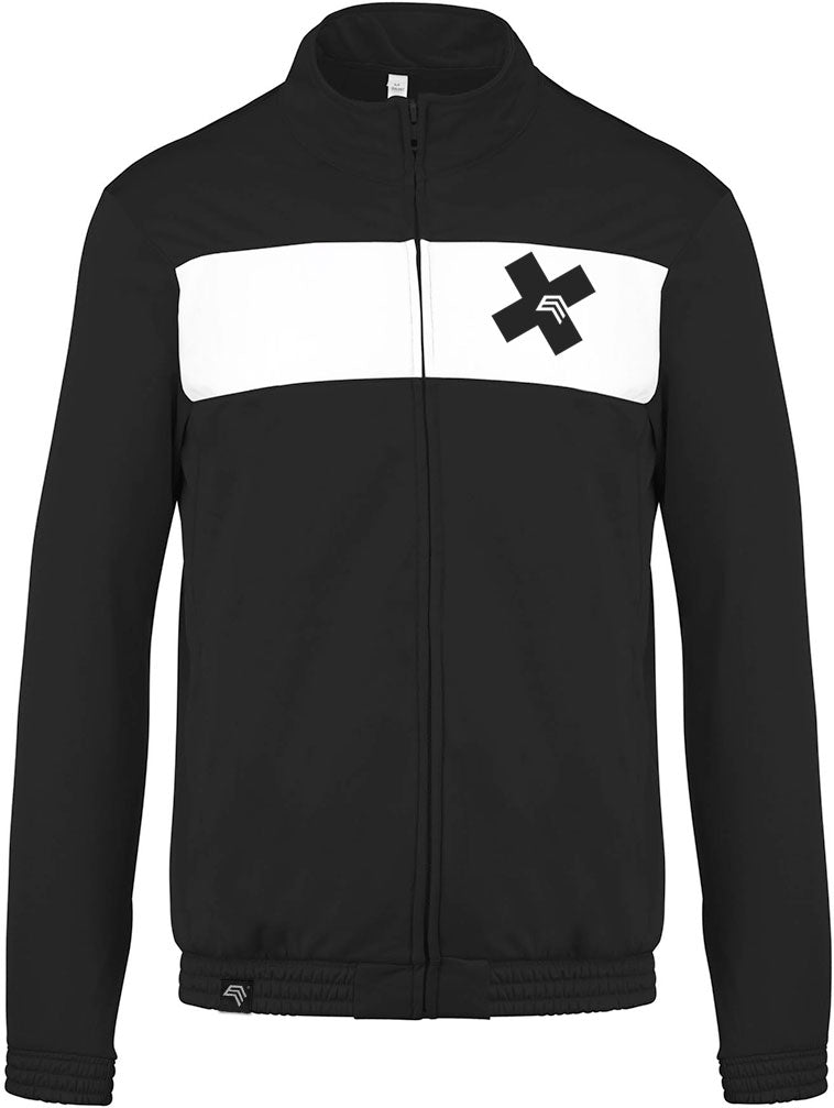 KRB P347/0217 ― Unisex Wide White Stripe Jacket - Schwarz