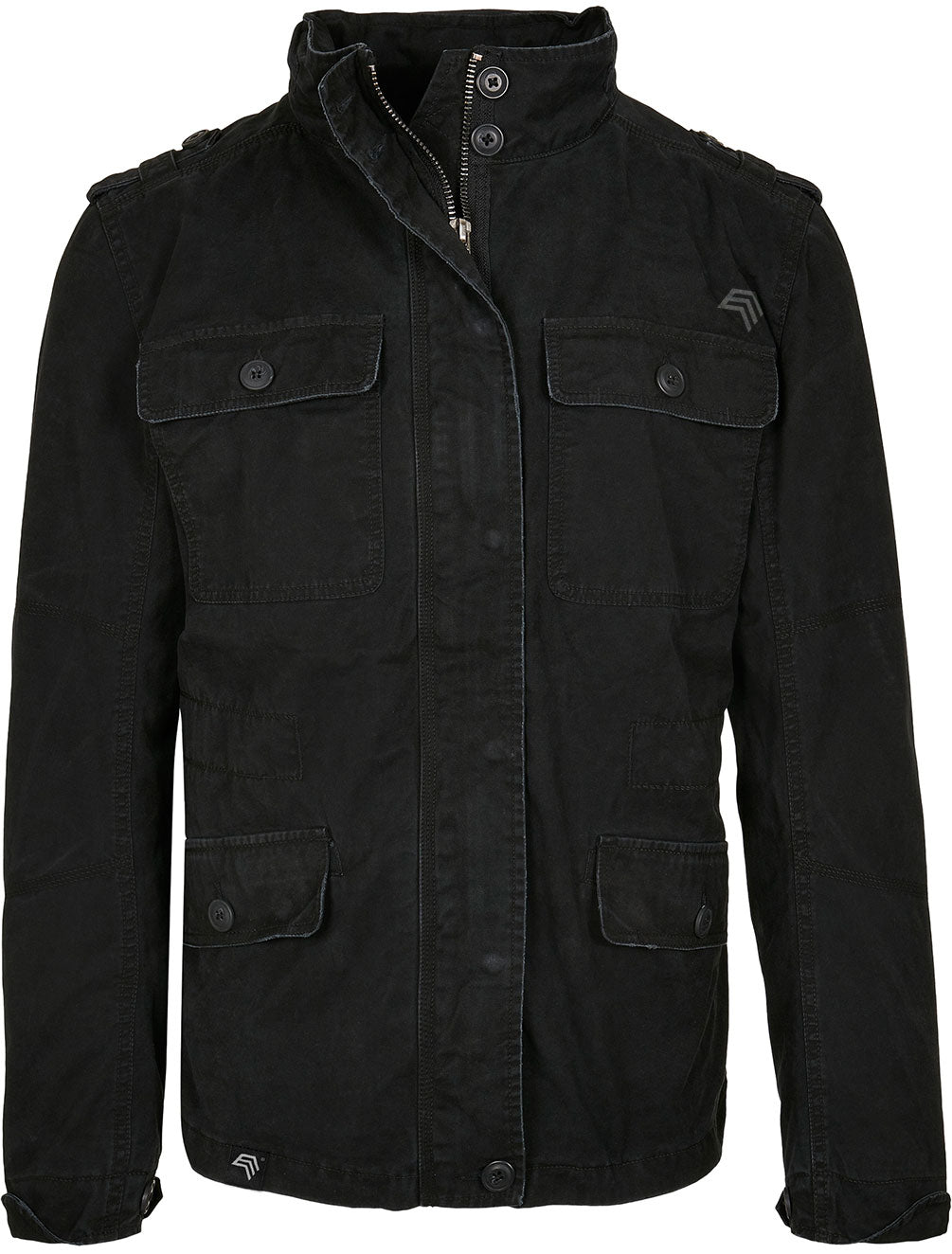 BYB 3116 ― Britannia Feldjacke im Used-Look - Schwarz