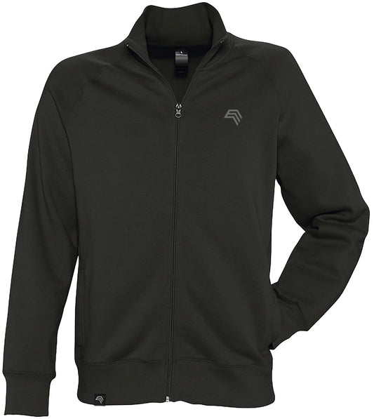 SLS 4720 ― Raglan Sweat Jacket mit Stehkragen - Schwarz