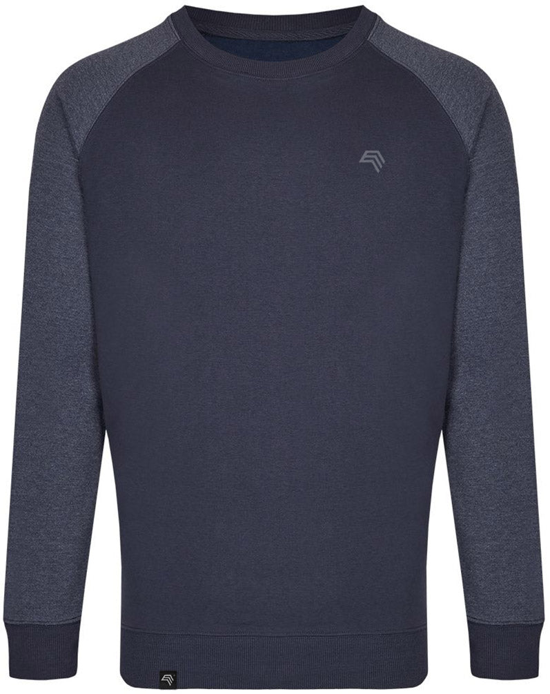 MMT 0510 ― Bi-Color Raglan Sweatshirt - Navy Blau / Melange