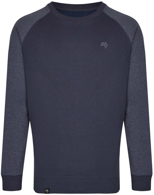 MMT 0510 ― Bi-Color Raglan Sweatshirt - Navy Blau / Melange