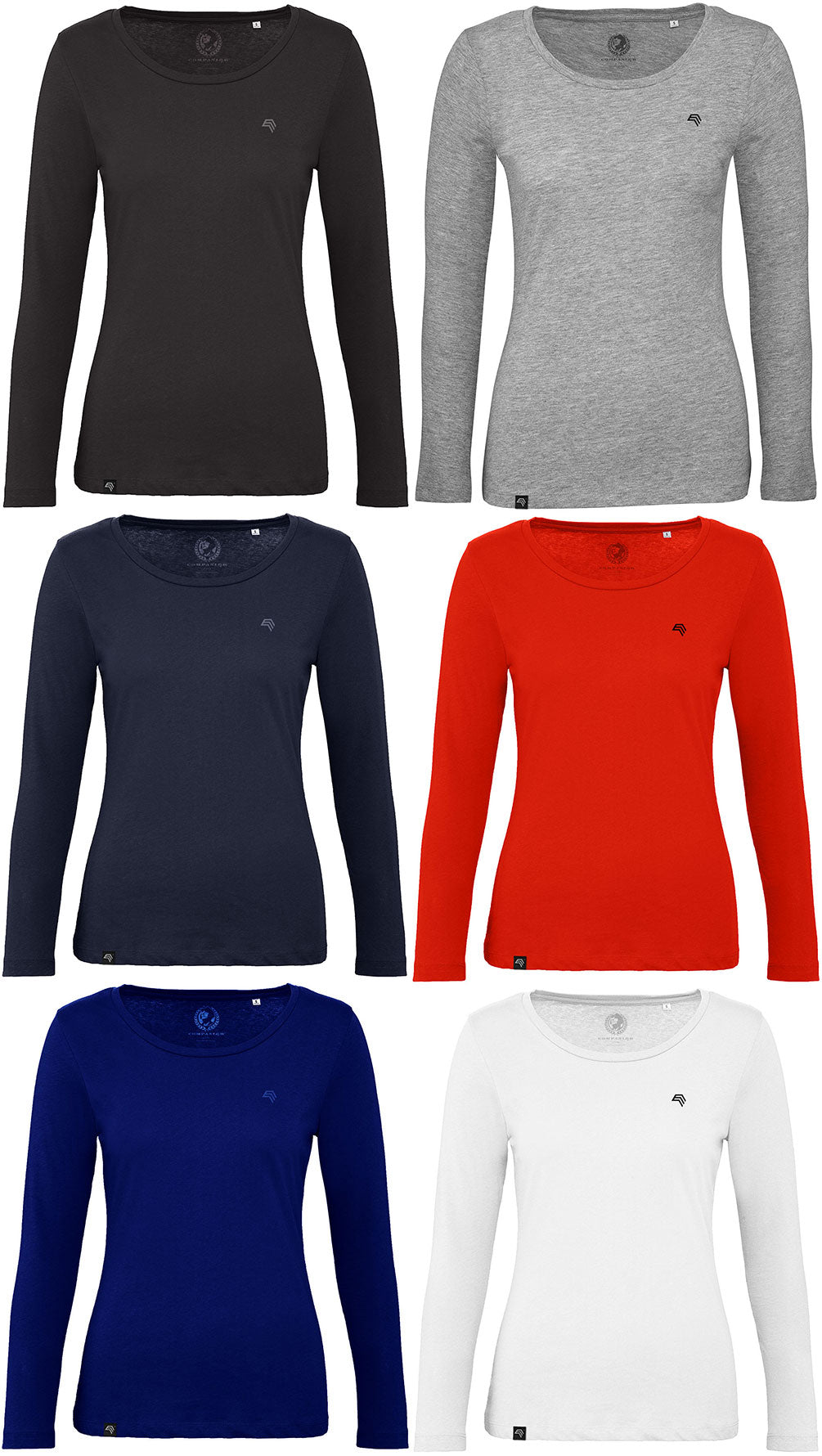 BAC TW071 ― Damen Bio-Baumwolle Langarm T-Shirt - Rot