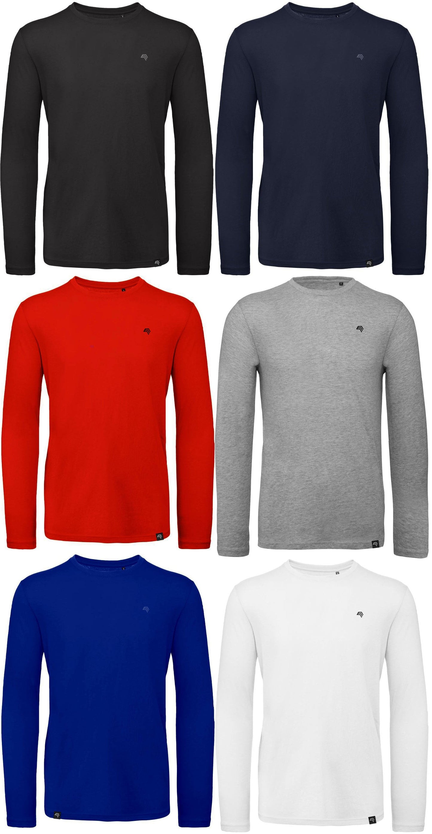 BAC TM070 ― Unisex Bio-Baumwolle Langarm T-Shirt - Melange Heather Grau