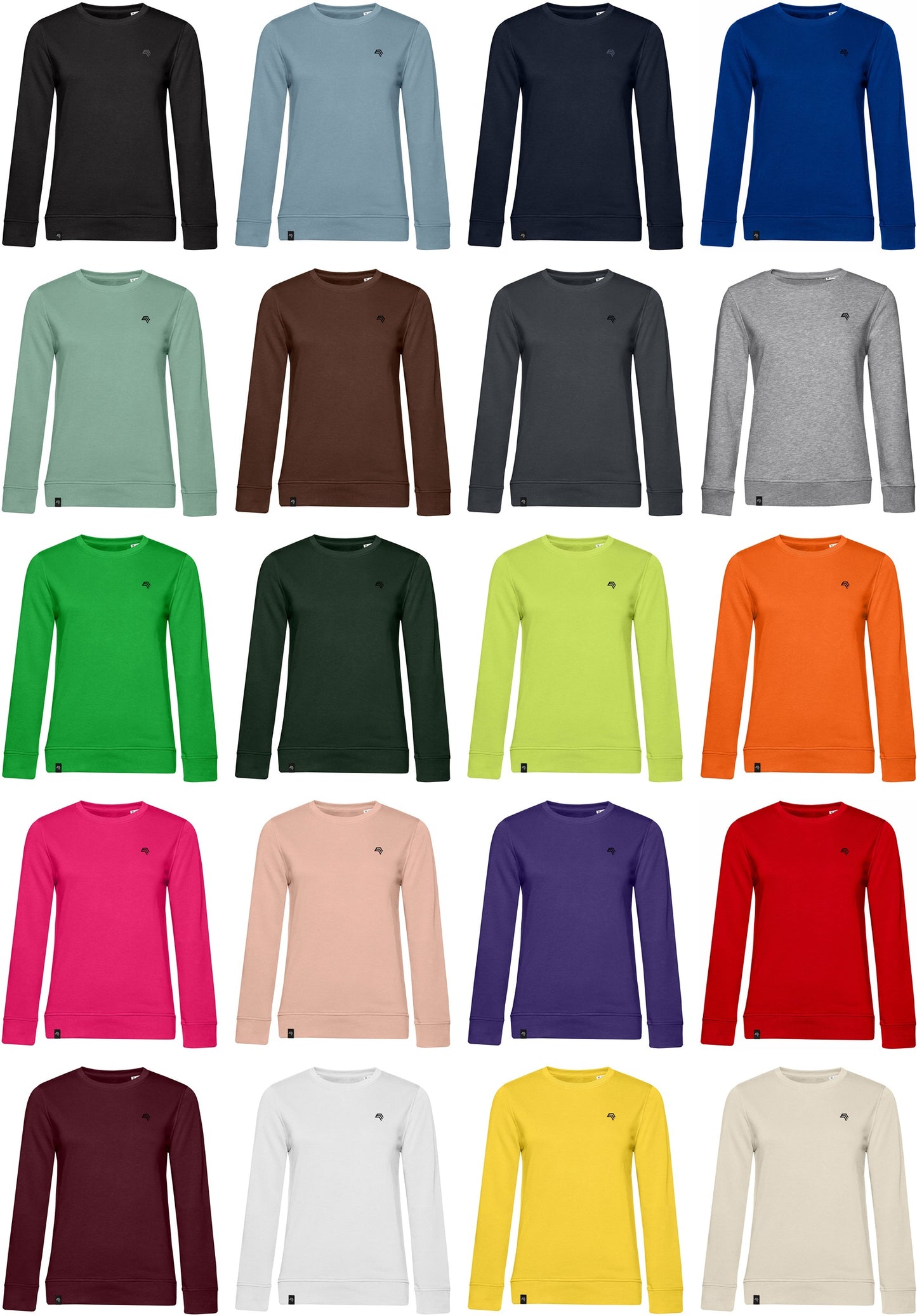 BAC W32B ― Weiches Damen Bio-Baumwolle Sweatshirt - Heather Melange Grau