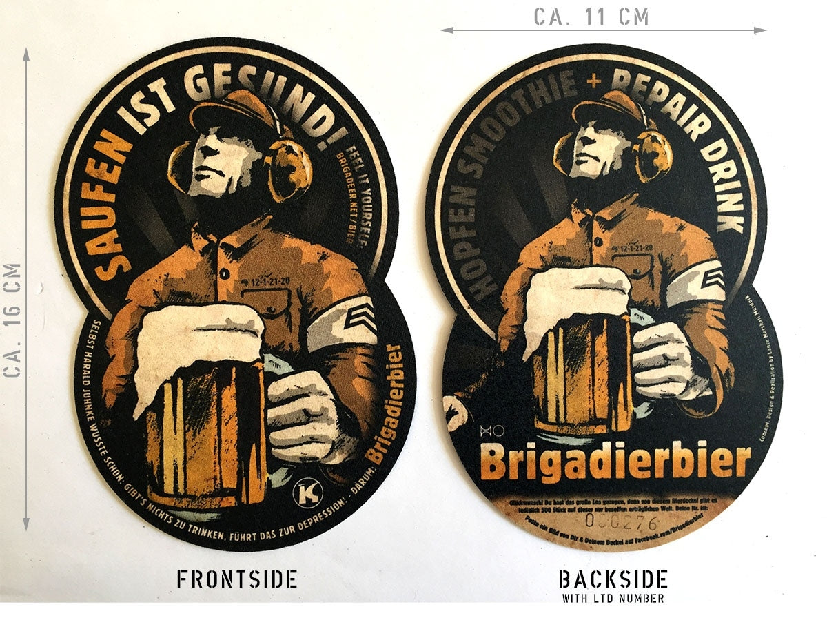 Bierdeckel Double Size Coasters Patenbrigade: Wolff
