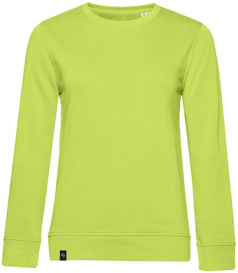 BAC W32B ― Weiches Damen Bio-Baumwolle Sweatshirt - Lime Gelb Grün