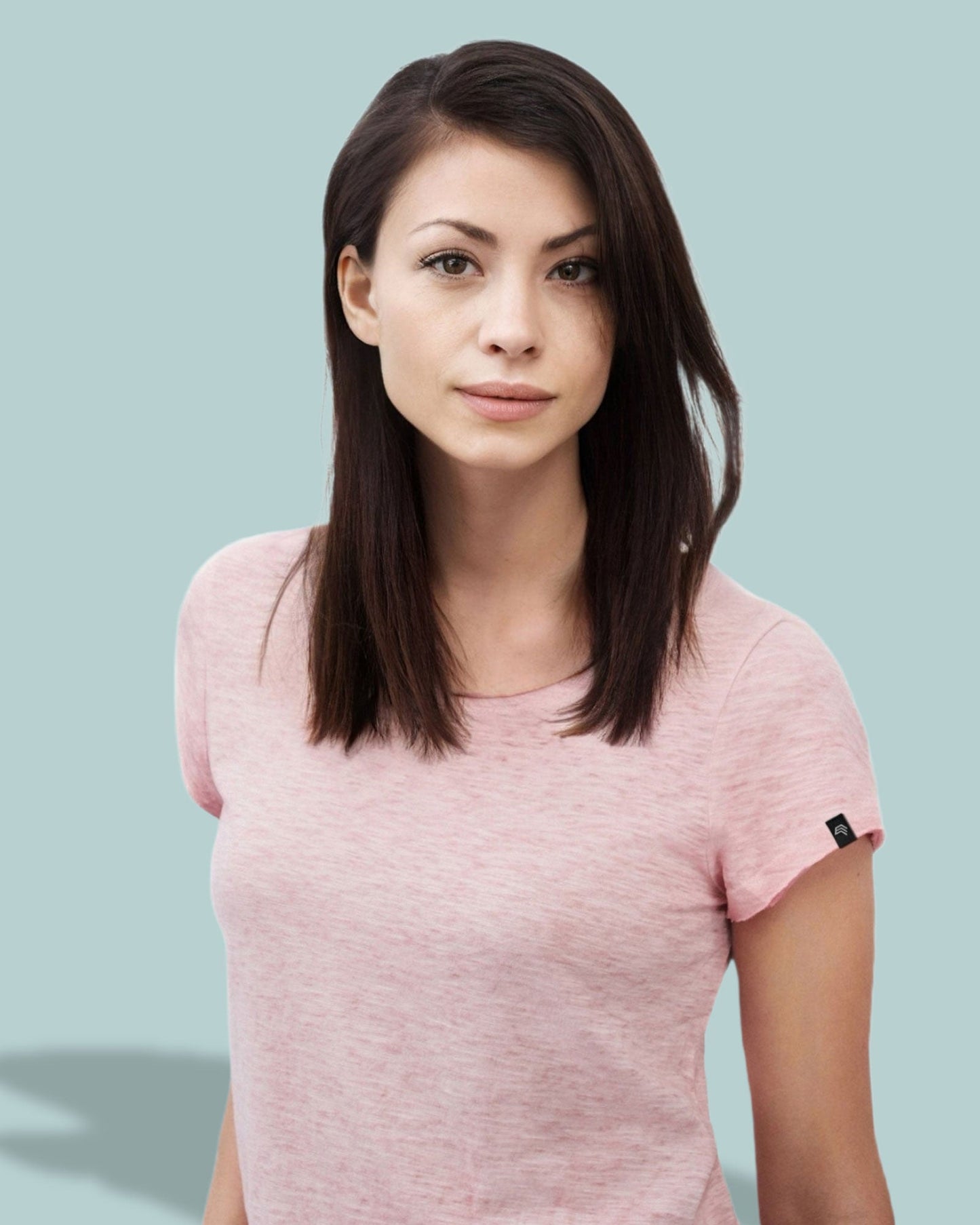 ― % ― Auslaufartikel ― JAN 8015 ― Damen Bio-Baumwolle Flammgarn T-Shirt - Olive Grün (M)
