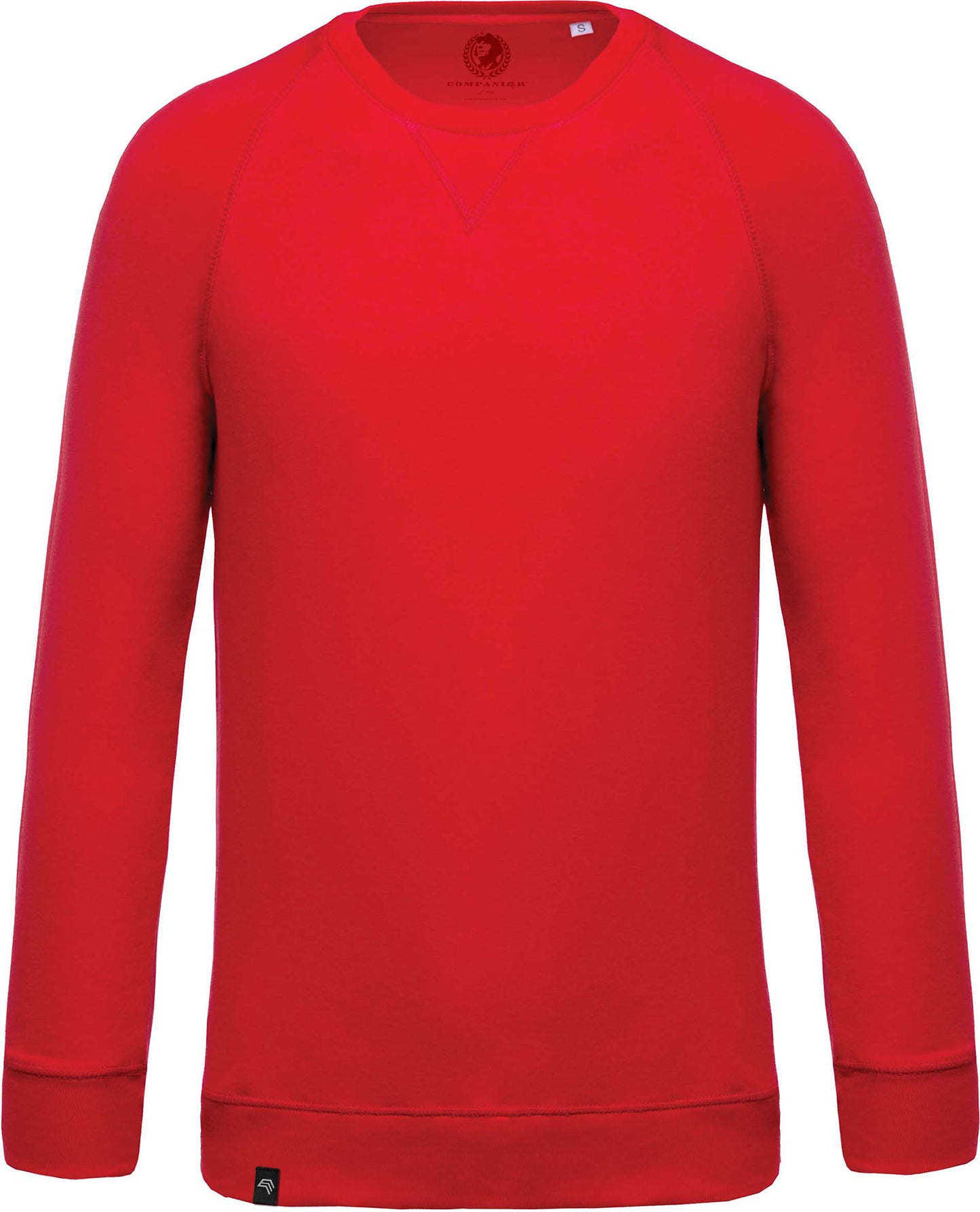 KRB K480 ― Unisex Raglan Sweatshirt mit Bio-Baumwolle - Rot