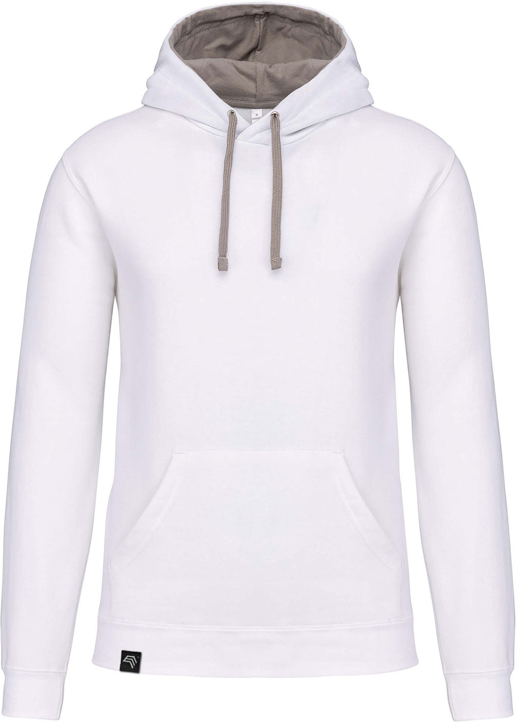 KRB K446 ― Bi-Color Hoodie Sweatshirt - Weiß / Grau
