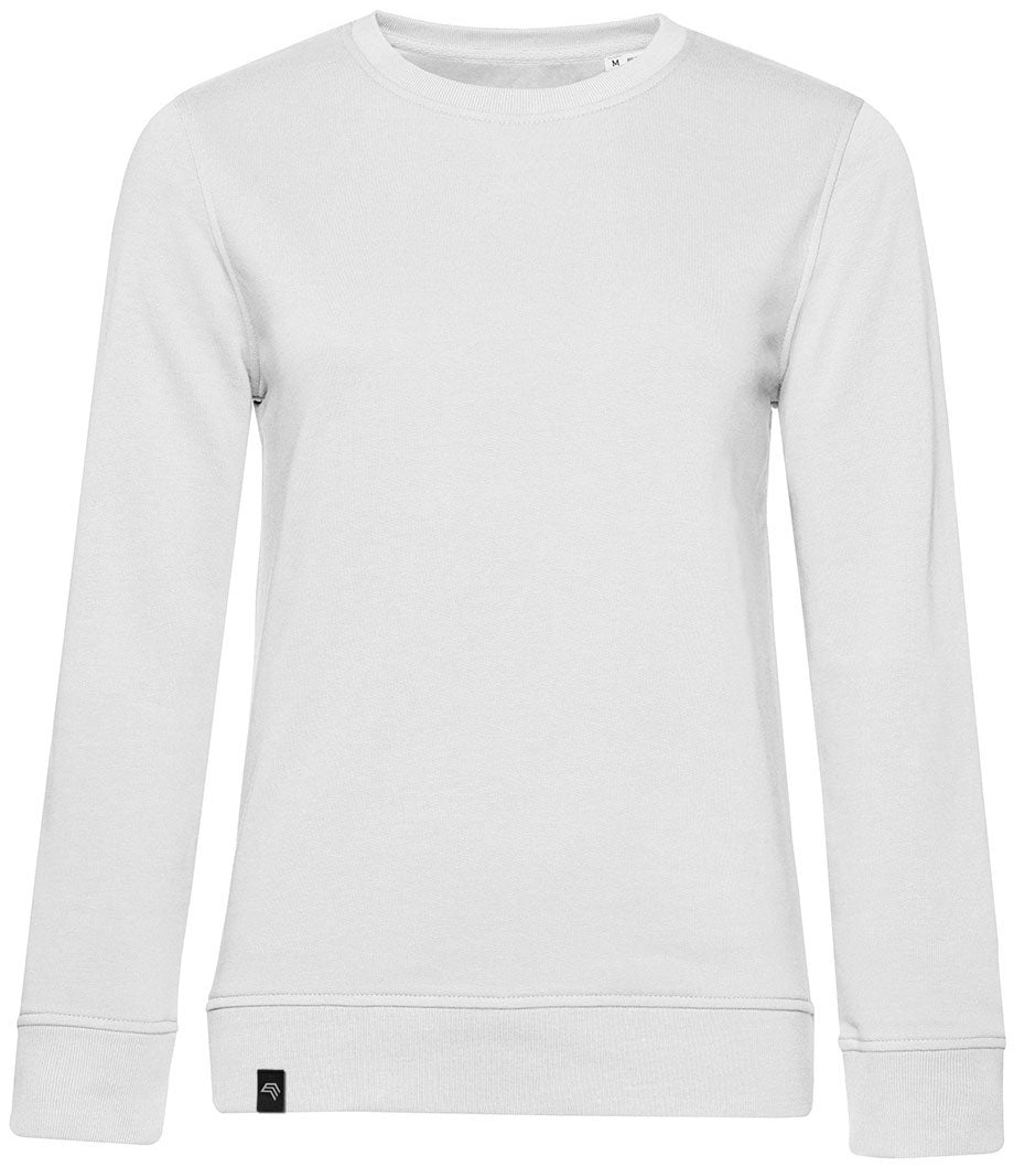 BAC W32B ― Weiches Damen Bio-Baumwolle Sweatshirt - Weiß