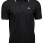 TJS 1407 ― Luxury Stripe Stretch Bio-Baumwolle Polo Shirt - Schwarz / Weiß